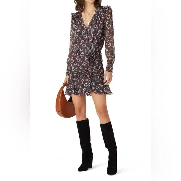 brown belt black dress Veronica Beard Ryan Corduroy Shirtdress main image 0